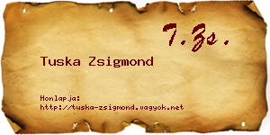 Tuska Zsigmond névjegykártya